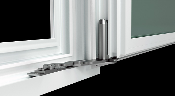 Concealed hinge for windows